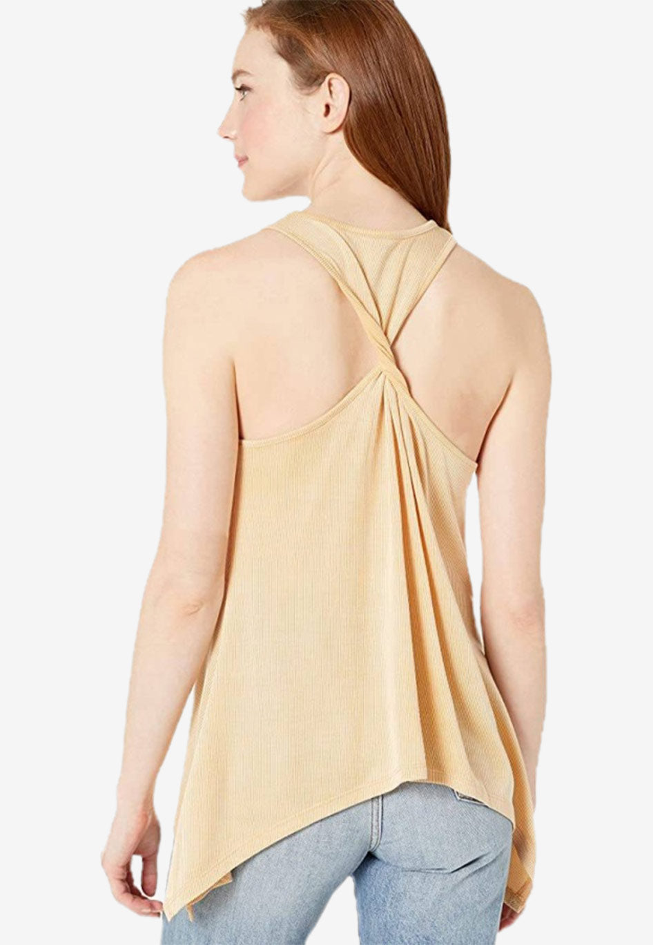 Asymmetric Twist Back Tank